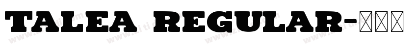 talea Regular字体转换